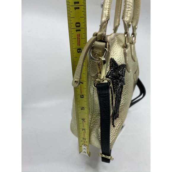 COLE HAAN Tote Bag Gold Customized w Graffiti - Picture 6 of 15